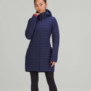 Lululemon Pack It Down Long Jacket – Goose Down Night Sea – Size 12 * read descr